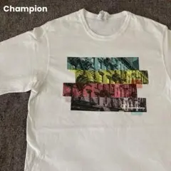 Champion チャンピオン　復刻　バータグ フォト　プリント　Tシャツ