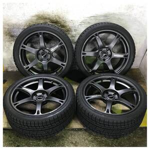 1 YOKOHAMA iceGUARD iG50 PLUS 245/35R19 9.5分目 8.5j +36 PCD 120mm VOLK RACING TE037 鍛造 NSX シビックTYPER 等 *7853