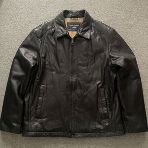 Dockers レザー ジャケット L 黒 本革 スイングトップ ブルゾン ブラック st John’s bay gap 中綿　Apc props store Schott カーコート