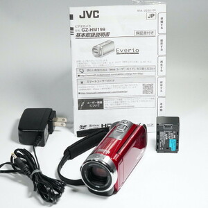 JVC Victor Everio GZ-HM199 レッド 動作OK 1週間保証　/1168