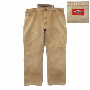 ビッグサイズ W42 L30 ホンジュラス製 ディッキーズ Dickies ダッグ ワーク ペインター パンツ ベージュ 古着 2N1193