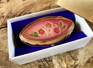 アンティーク リップホルダー リップスティック リップミラー ミラー付き 口紅ケース リップケース Lipstick holder antique vintage C