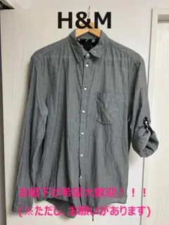 【A37】H&M 長袖/5分袖切り替えシャツ(EUR M/S)