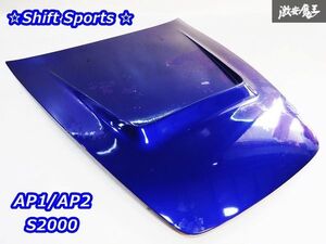 希少!! Shift Sports シフトスポーツ製 AP1 AP2 S2000 カーボン/FRP エアロ 軽量 ボンネット エンジンフード フード ダクト有 青メタ系塗装