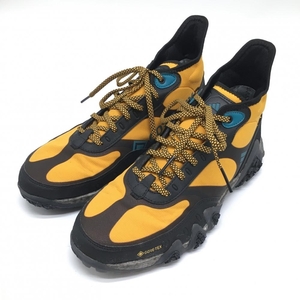 【美品】アディダス ゴルフシューズ イエロー×黒 GW2120 アディクロスGTX ゴアテックス メンズ 27.5 ゴルフウェア adidas