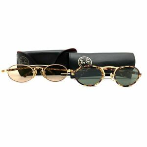 金3【2点】Ray-Ban B&L W2008 / シャイアン コンボ オーバル ボシュロム レイバン サングラス ヴィンテージ 度なし べっ甲