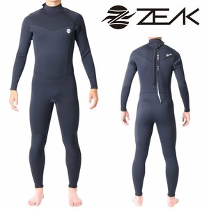 新品！1円～最低落札なし！ZEAK(ジーク) ウェットスーツ 男性用 3×2mm フルスーツ ウエットスーツ【S】