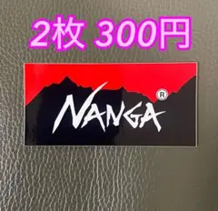 防水ステッカー　nanga 2枚　アウトドア　キャンプ