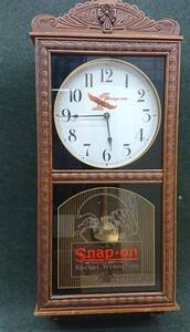 中古 Snap-on スナップオン 掛け時計 振り子時計 レトロ アンティーク