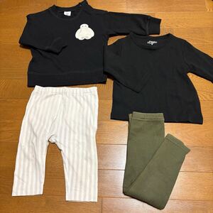 子供服 ベビー服 長袖Tシャツ トレーナー ユニクロ デビロック パンツ レギンス レギンスパンツ 西松屋 80 90