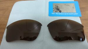 処分価格！！★オークリー フラックジャケット XLJ用 カスタム偏光レンズ BROWN COLOR Polarized 新品 Flak Jacket XLJ　