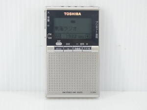 ★☆東芝 ワイドFM対応 FMステレオ/AMポケットラジオ TY-SPR6 動作品 オマケ新品電池付き☆★