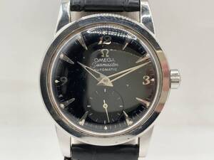 【ジャンク 稼動品】OMEGA オメガ Seamaster シーマスター Ref.2576 Cal.342 ハーフローター 黒文字盤 メンズ 自動巻き 時計