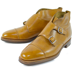 ジョンロブ 美品 不朽の名作 希少 ダブルモンクブーツ ウィリアム2 メンズシューズ 9795 ラスト JOHN LOBB William2 BOOT