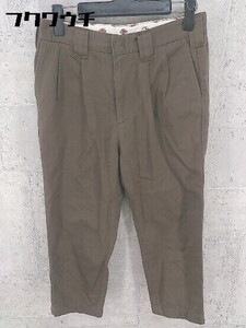 ◇ Dickies ディッキーズ 七分丈 サブリナ パンツ 26-4(56cm)サイズ ブラウン系 レディース