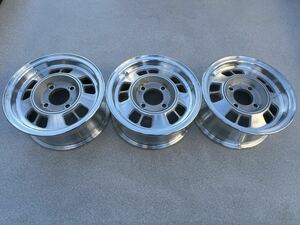 当時物!!未使用!!美品!! トピー(TOPY)アルミホイール(ALUMI WHEEL)3本SET 5.5JJ×13 4H/114.3 旧車レトロ/サニトラ/KP61/族車/ヴィンテージ