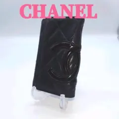 CHANEL シャネル　カンボンライン　キーケース　レザー　ブラック　６連