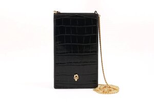 アレキサンダーマックイーン スマホショルダー スマホケース スマートフォンケース スカル ブラック ALEXANDER McQUEEN 632035/新品/7