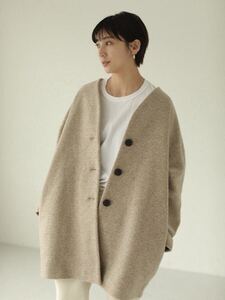 TODAYFUL トゥデイフル Wool Cocoon Coat ウールコクーンコート 定価25,300円 ベージュ 38