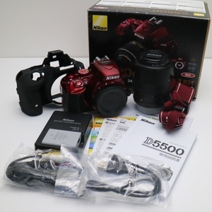 超美品 D5500 18-55 VR II レンズキット レッド 即日発送 一眼レフ Nikon 本体 あすつく 土日祝発送OK