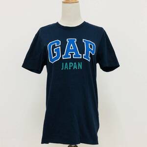 K0621 美品 GAP ギャップ Tシャツ 半袖 ロゴワッペン コットン100％ 薄手 XS ネイビー メンズ カジュアル 万能 スポーティーチックスタイル