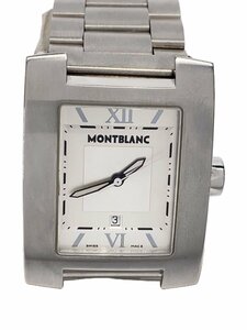 MONTBLANC◆クォーツ腕時計/プロファイル/SLV/7048-pl234404/リューズ先端欠品/ベゼルキス