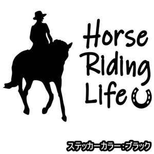 《JK05》15.0×11.2cm【乗馬生活-Horse Riding Life-B】G1、有馬記念、JRA、ケイバ、日本ダービー、馬術部、馬具ステッカー(1)