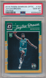 Jaylen Brown 2016-17 Donruss Optic RC Rookie Orange Prizm 199枚限定 PSA 10 完璧 ルーキーオレンジプリズム ジェイレン・ブラウン