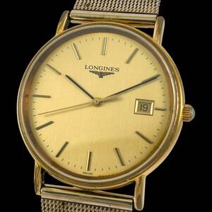 24L005　ロンジン　LONGINES　L4.636.2　メンズ腕時計　現状品　クォーツ　3針　デイト　ラウンド　バーインデックス　１円～