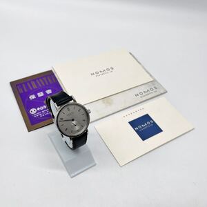 【稼働品】NOMOS ノモス Tangente Sports タンジェントスポーツ 36mm SS レザー シルバー文字盤 手巻き メンズ 男 腕時計 ファッション