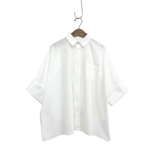 sacai サカイ Poplin Back Drape Shirt ショートスリーブシャツ ブラウス ホワイト 1 21-05411