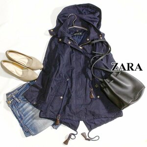 美品 ザラ ウーマン ZARA WOMAN 2Way中綿ライナー付き モッズコート XS 春 秋 冬 24D09