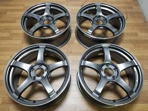 【超美品】18インチ 7.5J +48 PCD112 ADVAN Racing TC-4 VW ゴルフ Golf 8K Audi アウディ A4 S4 4F A6 TT ベンツ BENZ BMW RG R6 RS RZ GT