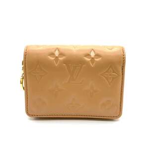 ルイヴィトン ポルトフォイユルー キャメル 二つ折り ミニ財布 Aランク モノグラムエンボス ラムレザー M81673 LOUISVUITTON 中古