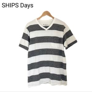 SHIPS Days　Tシャツ　日本製　ボーダー　カジュアル　Lサイズ