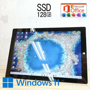 ★美品 高性能4世代i5！SSD128GB★SURFACEPRO3 Core i5-4300U Webカメラ Win11 MS Office 中古品 ノートPC★P78289