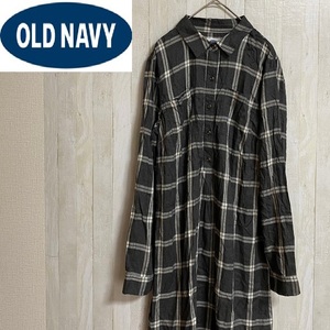 OLD NAVY★オールドネイビー★長袖 チェック シャツ ワンピース★サイズM　2215-239