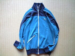 即決 80s vintage made in France 胸ロゴ ジャージ フランス製 size 5 ヴィンテージ プーマ 青系 西ドイツ