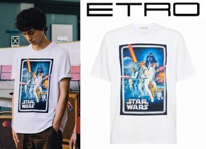 7万新品◆S◆エトロ◆『スター・ウォーズ』コラボTシャツ白「エピソード4-新たなる希望」 【ETRO】1円