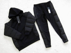 【新品完売品】+phenix フェニックス Side Down Zip Hoodie Side Down Long Pants M 黒 スウェット上下【検索:PeakPerformance デサント】