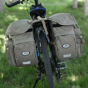 OHJ0019☆自転車 バッグ 自転車 リアバッグ 防水 50L 自転車用 サイドバッグ 大型 レインカバー付き パニアバッグ　