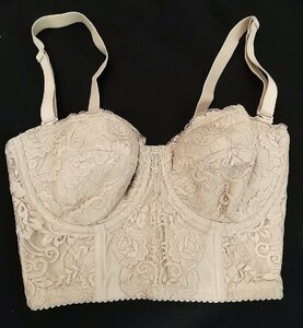 ブラシエール　ブラジャー D70　ベージュ　BRASSIELE　♪st2040　ロングブラジャー　良品 補整下着　補正下着　日本製　ロングブラ