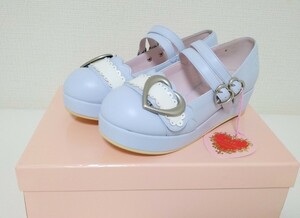 BABY, THE STARS SHINE BRIGHT　ハートバックルシューズ　靴　サックス　水色　ロリータ　ロリィタ　タグ付き　新品