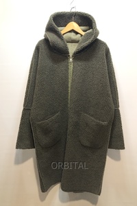 経堂) Lou Andrea ルーアンドレア 22AW Mouton Fake Hood Coat カーキ 定価￥64,900- アパルトモン取扱