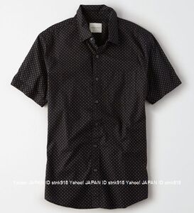 〓SALE!! アメリカンイーグル/US M/AE Poplin 半袖シャツ/Black