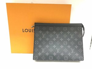 送料無料 美品 LOUIS VUITTON ルイヴィトン ポシェット ヴォワヤージュ MM M61692 モノグラム エクリプス セカンド クラッチ 付属品あり