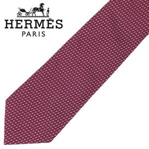 【中古】HERMES ネクタイ エルメス【やや傷や使用感あり】パープル 【剣先幅：9cm】 r-hermes-t-0100-06 ブランド