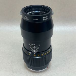 207★希少/美品★ ライカ　LEICA TELE-ELMAR F4 135mm フード付　ブラック　保管品