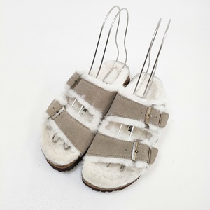 4-1125T◎BIRKENSTOCK Arizona Shearling アリゾナシアリング ファー 23cm ナロー幅 サンダル ベージュ ビルケンシュトック 250764