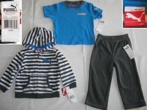 ★新品 ハワイで購入 USAモデル PUMA Kids 3PIECE SET プーマ フリース上下 3点 24M(24ヶ月) セットアップ ベビー服 KIDS キッズ 子供服★